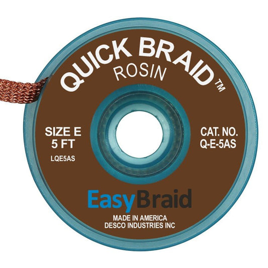 Easy Braid Q - E - 5AS Quick Braid .125", Anti - static, 5' Spool - KEM - TRON INC.