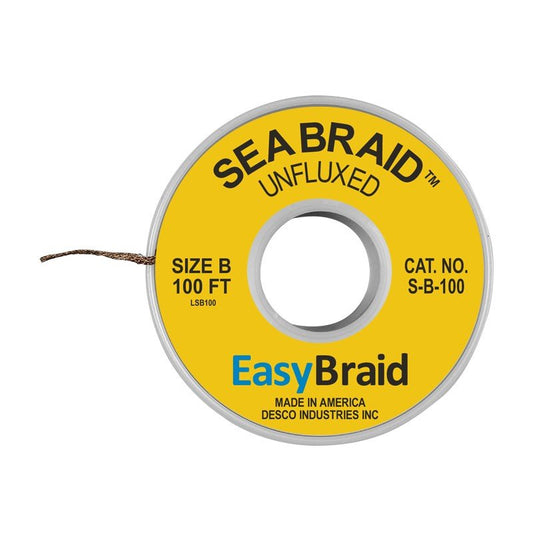 Easy Braid S - B - 100 Sea Braid .050", Unfluxed, 100' Spool - KEM - TRON INC.