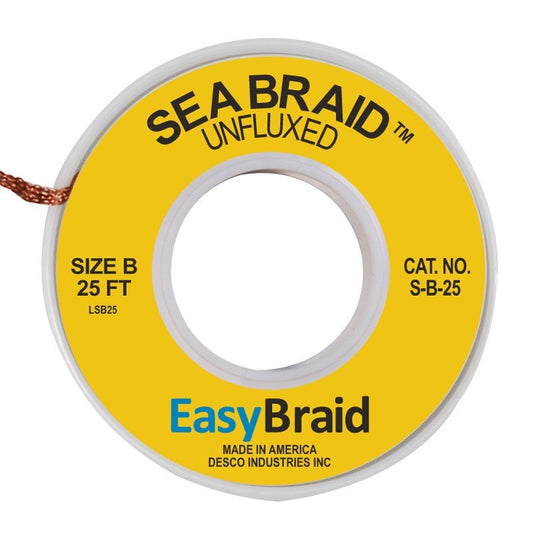 Easy Braid S - B - 25 Sea Braid .050", Unfluxed, 25' Spool - KEM - TRON INC.