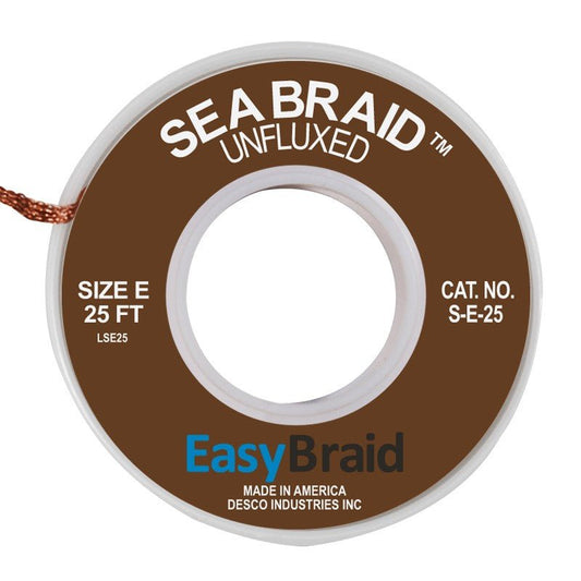 Easy Braid S - E - 25 Sea Braid .125", Unfluxed, 25' Spool - KEM - TRON INC.