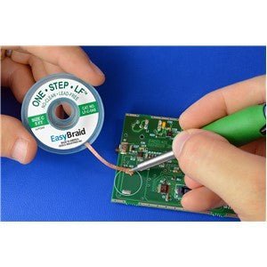 Easybraid LF - A - 5AS, Desoldering Braid, No - Clean, Lead Free, 0.025"x5ft, Size A, Gray Label, 1 Piece - KEM - TRON INC.
