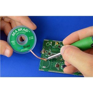 Easybraid S - C - 10AS, Sea Braid Desoldering Braid, .075" x 10', 25 per Pack - KEM - TRON INC.