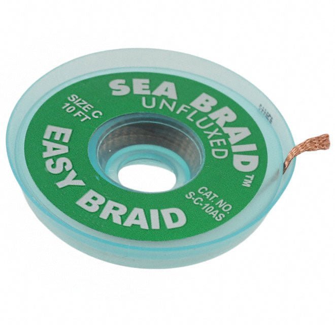 Easybraid S - C - 10AS, Sea Braid Desoldering Braid, .075" x 10', 25 per Pack - KEM - TRON INC.
