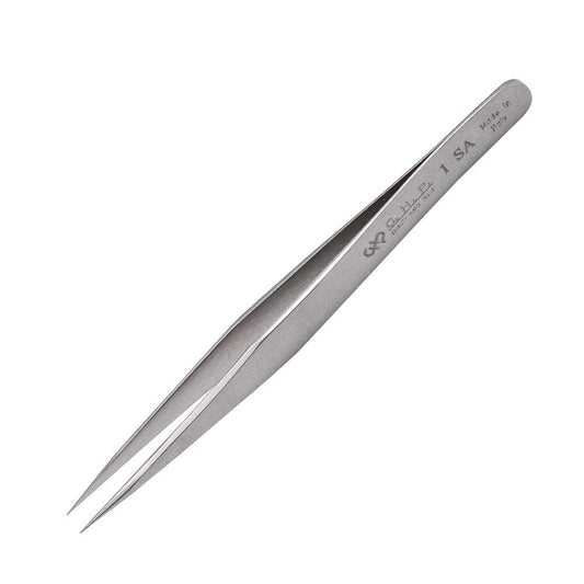 Hakko 1 - SA Sharp Point Tweezers - KEM - TRON INC.