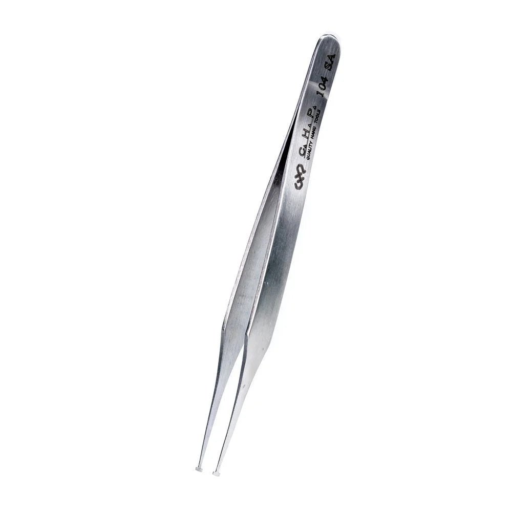 Hakko 104 - SA Flat Tip Tweezers - KEM - TRON INC.