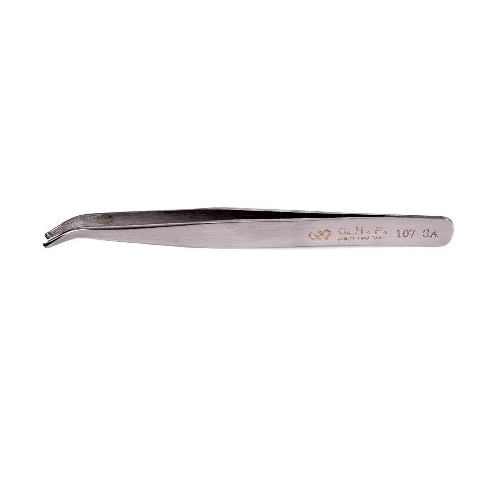 Hakko 107 - SA Flat Tip Tweezers - KEM - TRON INC.