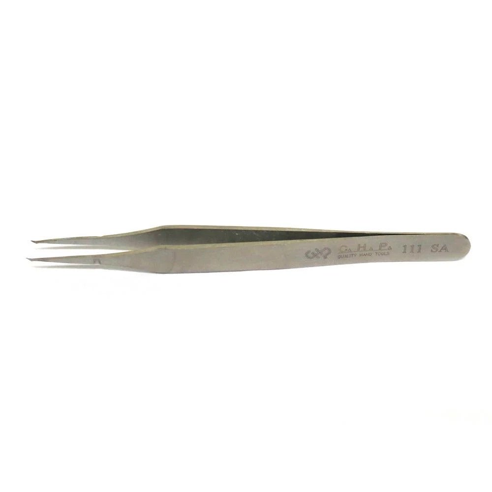 Hakko 111 - SA Flat Tip Tweezers - KEM - TRON INC.