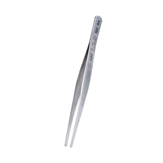 Hakko 321 - SA Large Round Flat Tweezers - KEM - TRON INC.