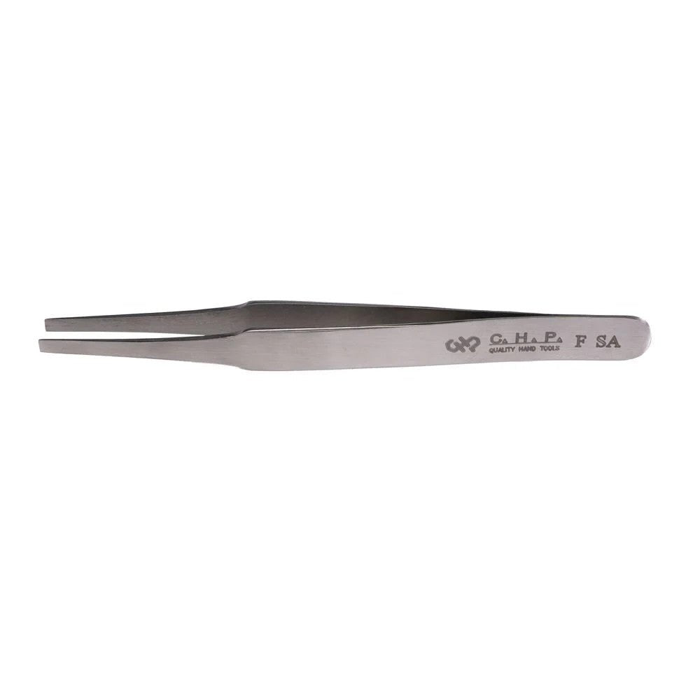 Hakko F - SA Rounded Flat Tweezers - KEM - TRON INC.