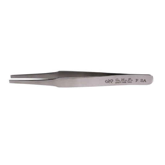 Hakko F - SA Rounded Flat Tweezers - KEM - TRON INC.