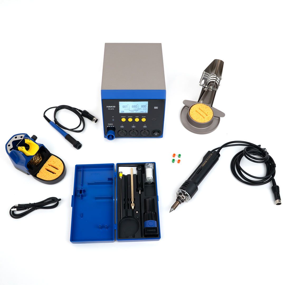 Hakko FX - 973 3 - Port Rework Station w/ Pencil Style Handpiece - KEM - TRON INC.