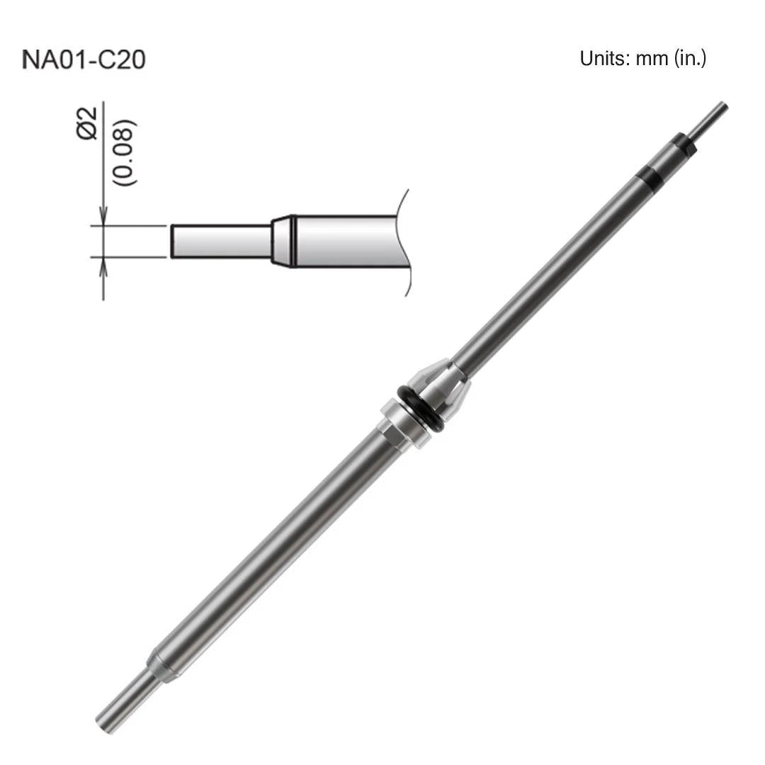 Hakko NA01 - C20 2.0mm Nozzle - KEM - TRON INC.