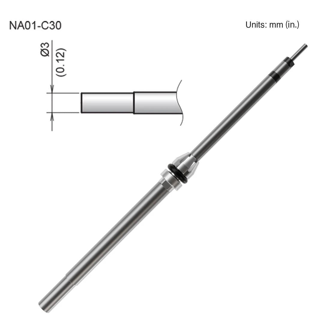 Hakko NA01 - C30 3.0mm Nozzle - KEM - TRON INC.