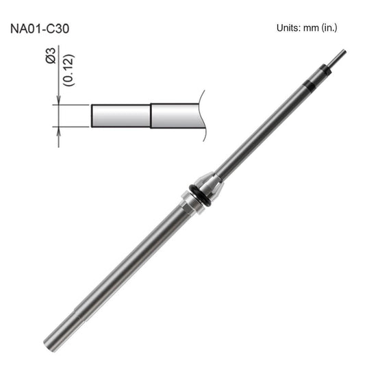 Hakko NA01 - C30 3.0mm Nozzle - KEM - TRON INC.