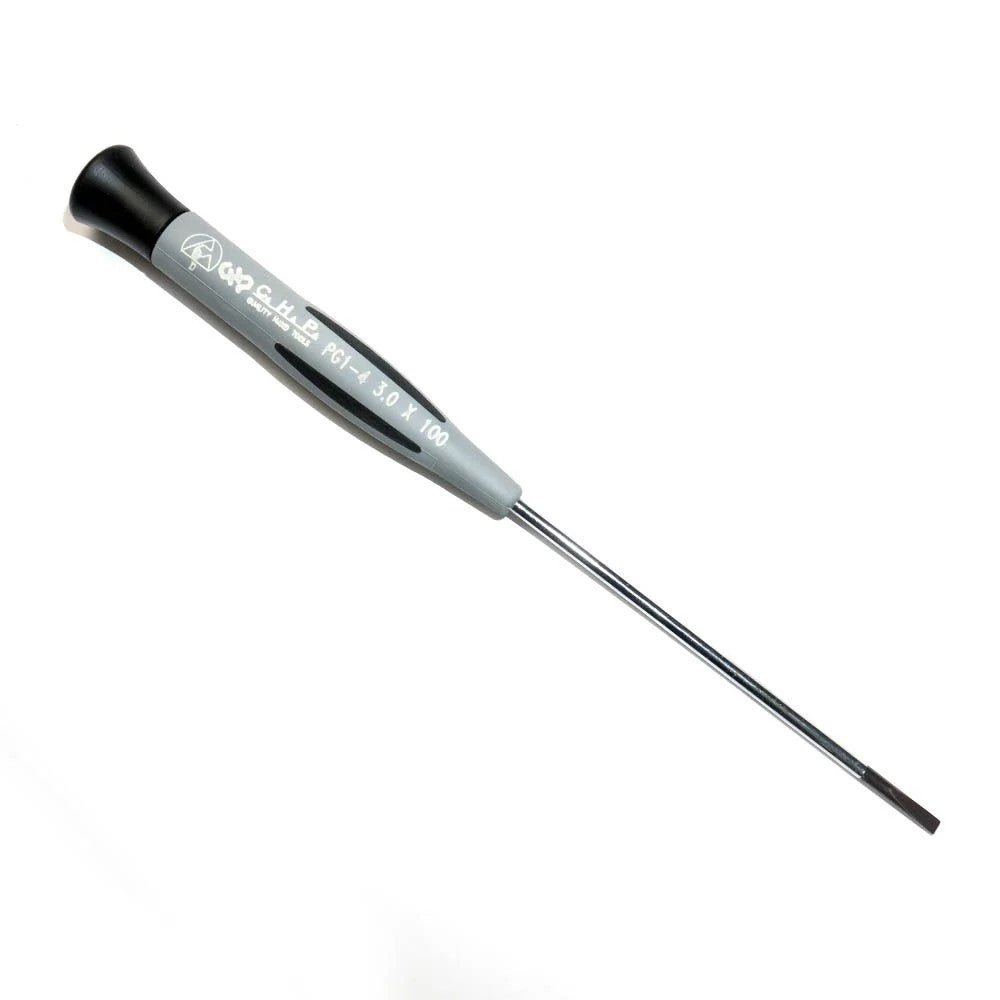 Hakko PG1 - 4 - D, 3.0 x 100 mm Slotted tip Screwdriver - KEM - TRON INC.