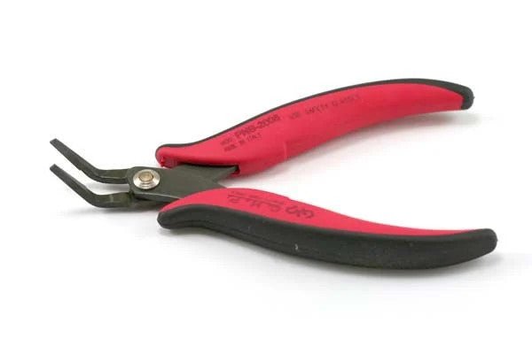 Hakko PNB - 2008 Long Flat Nose Angled Pliers - KEM - TRON INC.