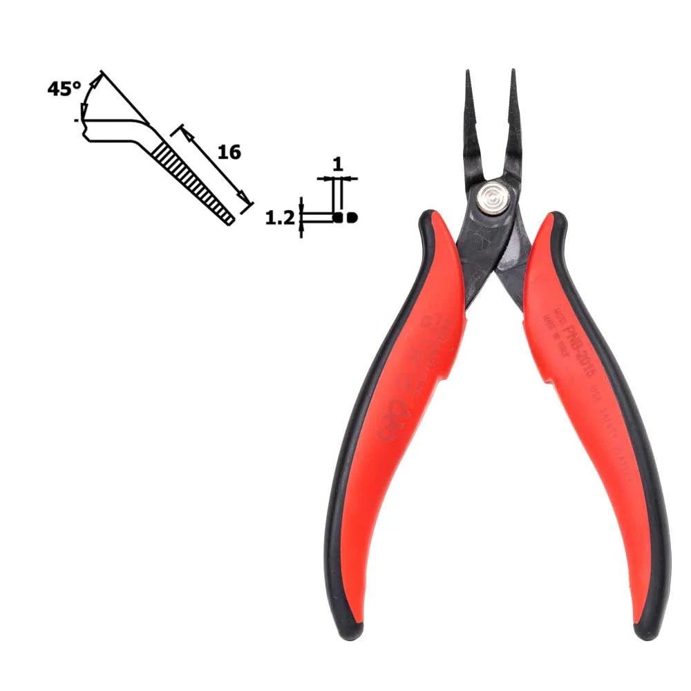 Hakko PNB - 2015 Long Nose Angled Pliers - KEM - TRON INC.