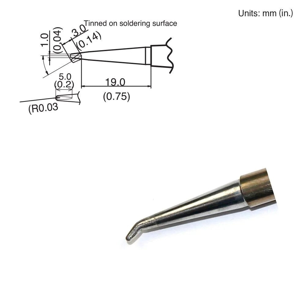 Hakko T15 - 1605 Bent Chisel Tip - KEM - TRON INC.
