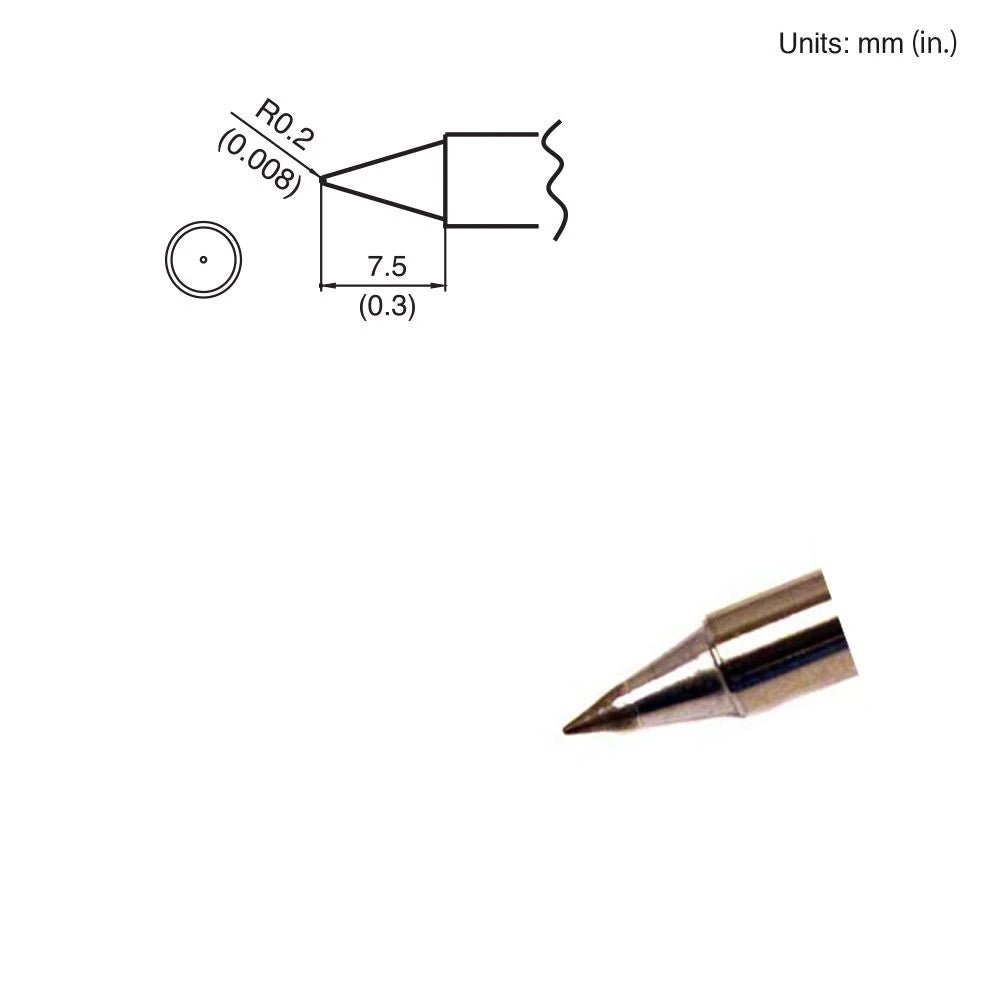 Hakko T15 - B Conical Tip - KEM - TRON INC.