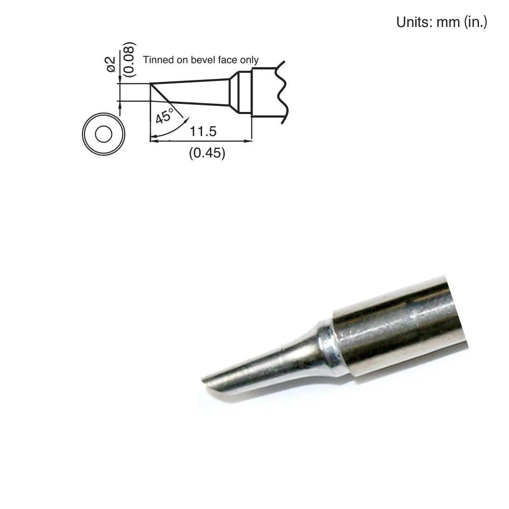 Hakko T15 - BCF2 Bevel Tip - KEM - TRON INC.