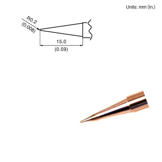 Hakko T15 - BLL Conical Tip - KEM - TRON INC.