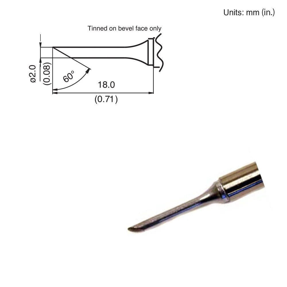 Hakko T15 - CF2 Bevel Tip - KEM - TRON INC.