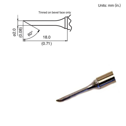 Hakko T15 - CF2 Bevel Tip - KEM - TRON INC.