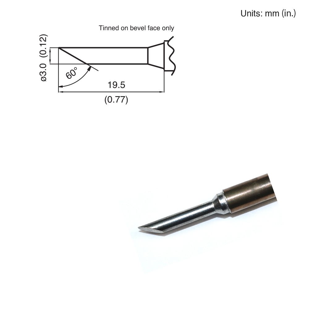 Hakko T15 - CF3 Bevel Tip - KEM - TRON INC.