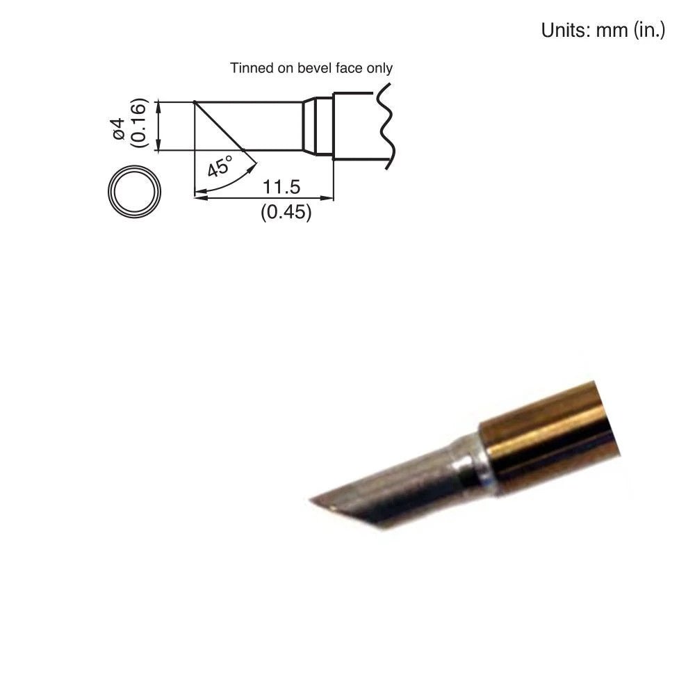 Hakko T15 - CF4 Bevel Tip - KEM - TRON INC.