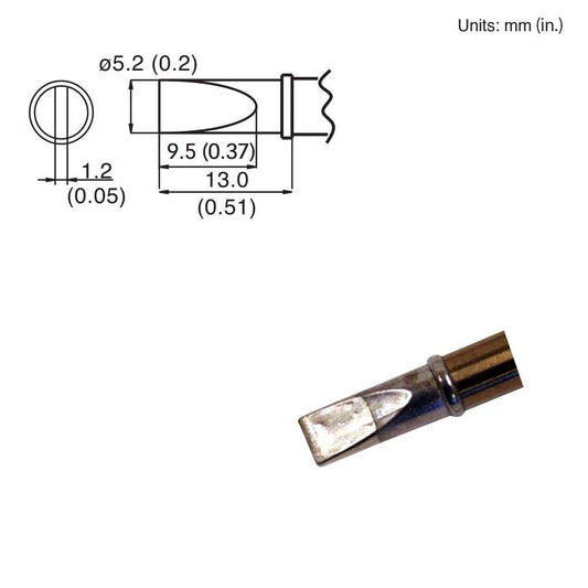 Hakko T15 - DL52 Chisel Tip - KEM - TRON INC.