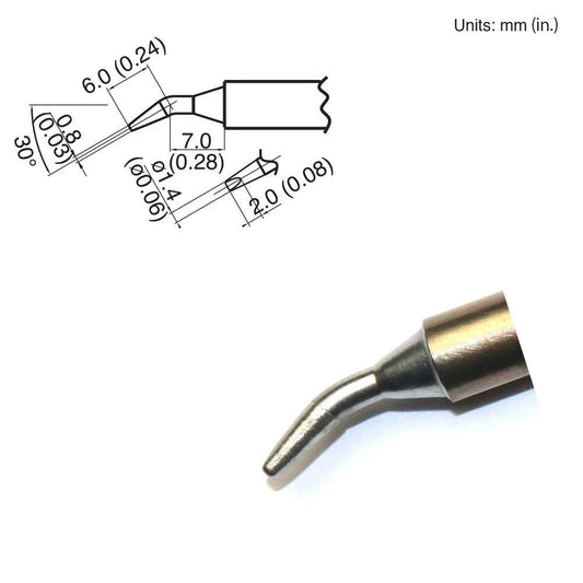 Hakko T15 - JD14 Bent Chisel Tip - KEM - TRON INC.