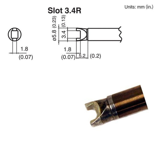 Hakko T15 - R34 Slot Tip - KEM - TRON INC.