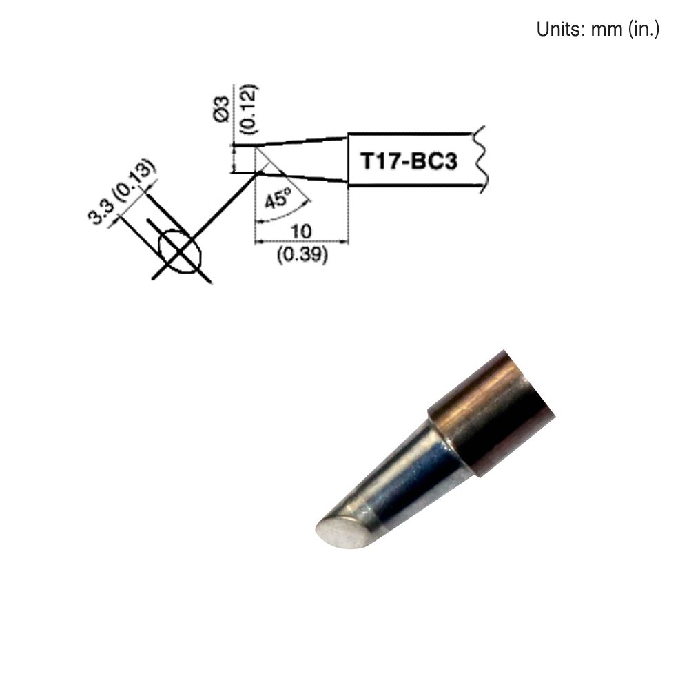 Hakko T17 - BC3 Bevel Tip - KEM - TRON INC.