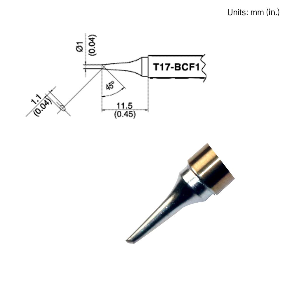 Hakko T17 - BCF1 Bevel Tip - KEM - TRON INC.