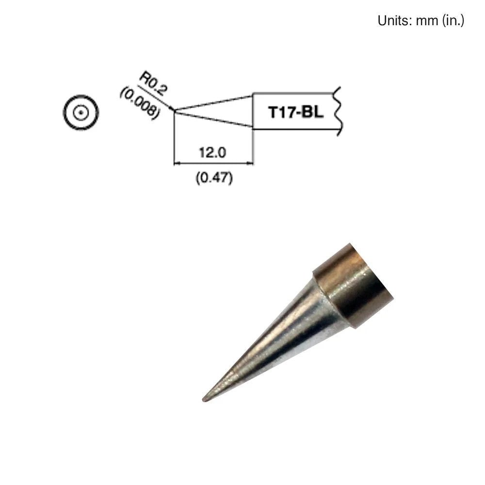 Hakko T17 - BL Long Conical Tip - KEM - TRON INC.