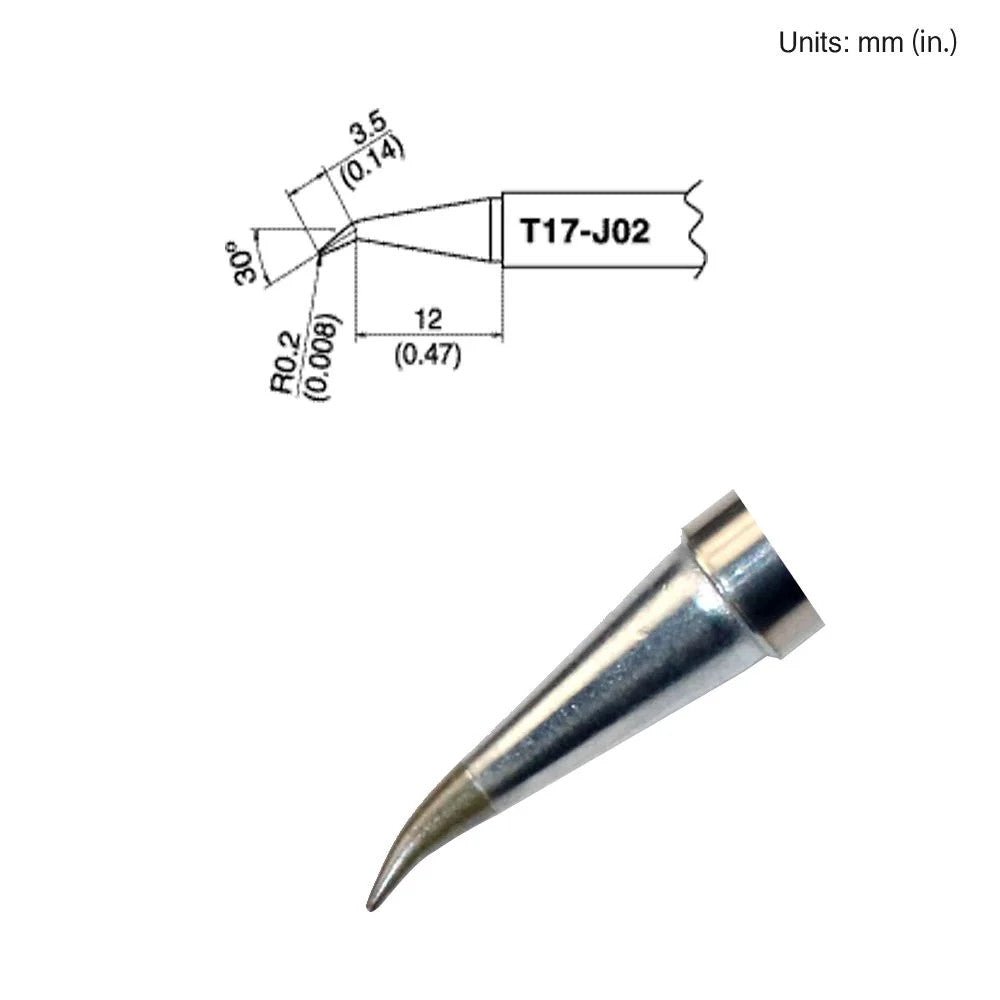 Hakko T17 - J02 Bent Tip - KEM - TRON INC.