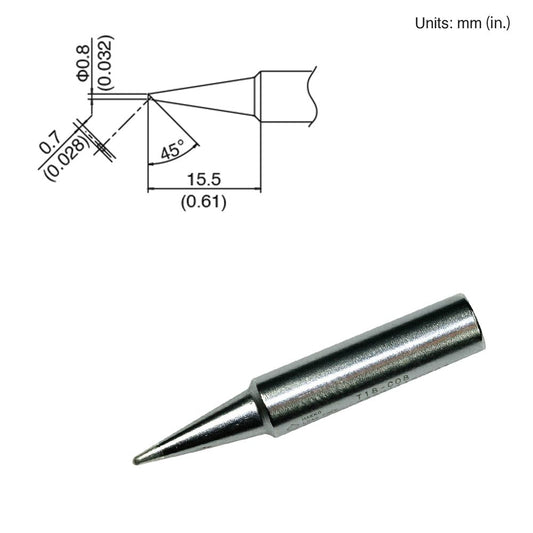 Hakko T18 - C08 Bevel Tip - KEM - TRON INC.