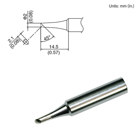 Hakko T18 - C2 Bevel Tip - KEM - TRON INC.