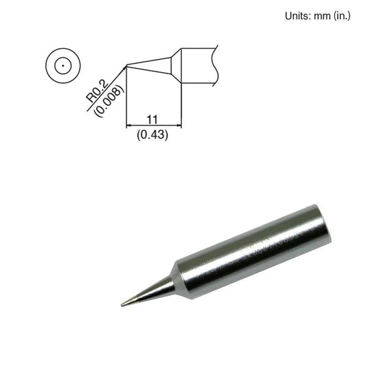 Hakko T18 - IS Conical, Sharp, Short Tip - KEM - TRON INC.