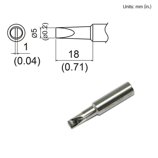 Hakko T19 - D5 Chisel Tip - KEM - TRON INC.