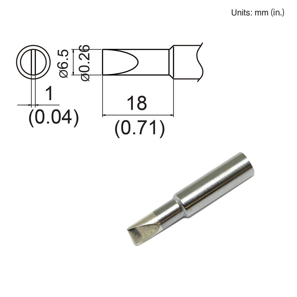 Hakko T19 - D65 Chisel Tip - KEM - TRON INC.