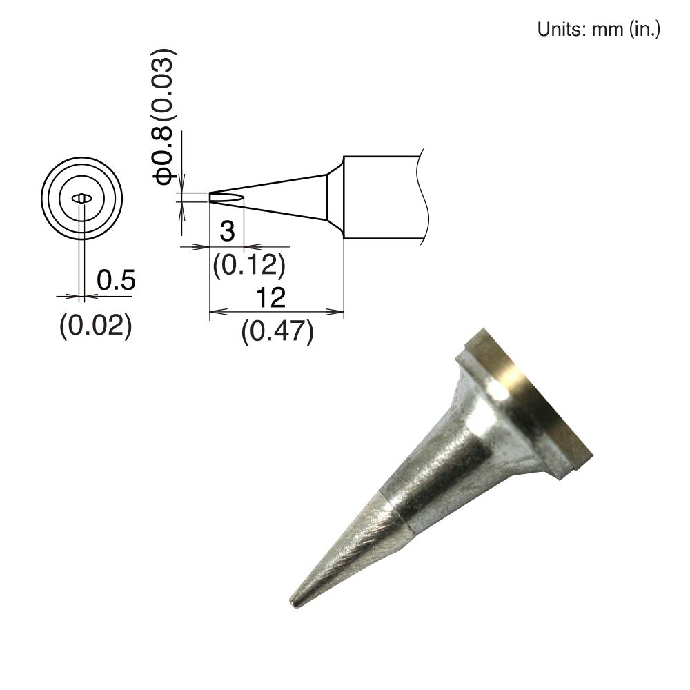 Hakko T22 - D08 Chisel Tip - KEM - TRON INC.