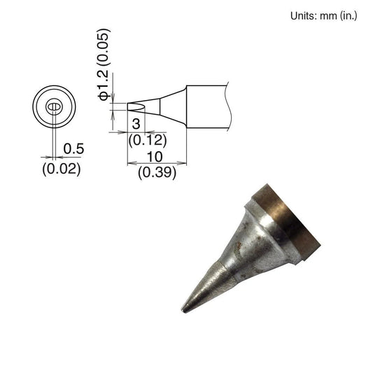 Hakko T22 - D12 Chisel Tip - KEM - TRON INC.