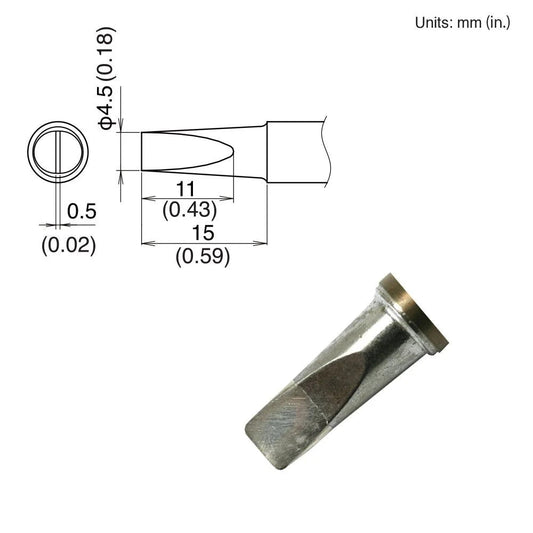 Hakko T22 - D45 Chisel Tip - KEM - TRON INC.
