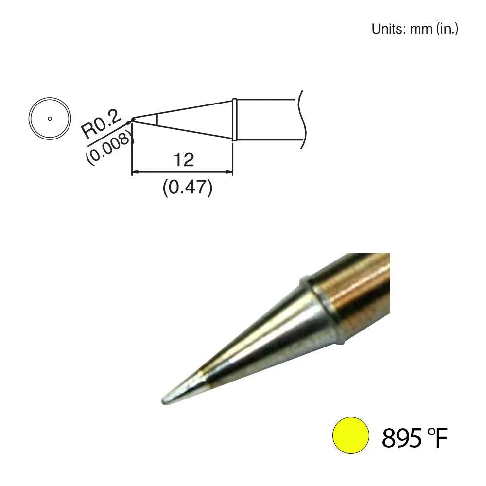 Hakko T31 - 00BL Conical Tip, 895°F / 480°C - KEM - TRON INC.