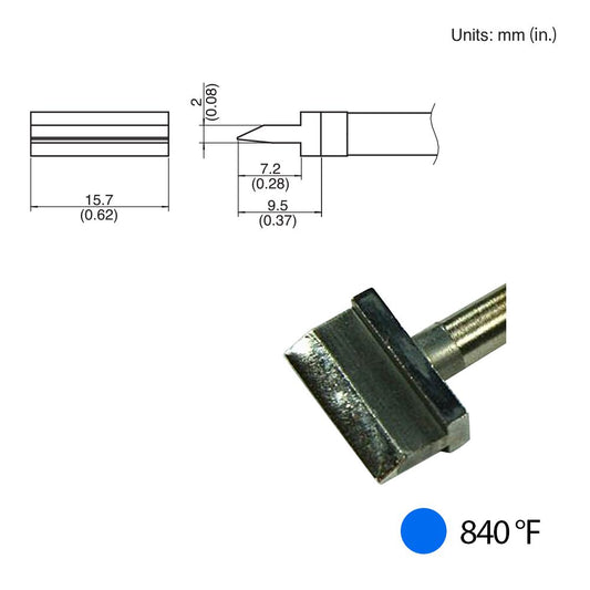 Hakko T31 - 011402 Spatula Blade Tip, 840°F / 450°C - KEM - TRON INC.