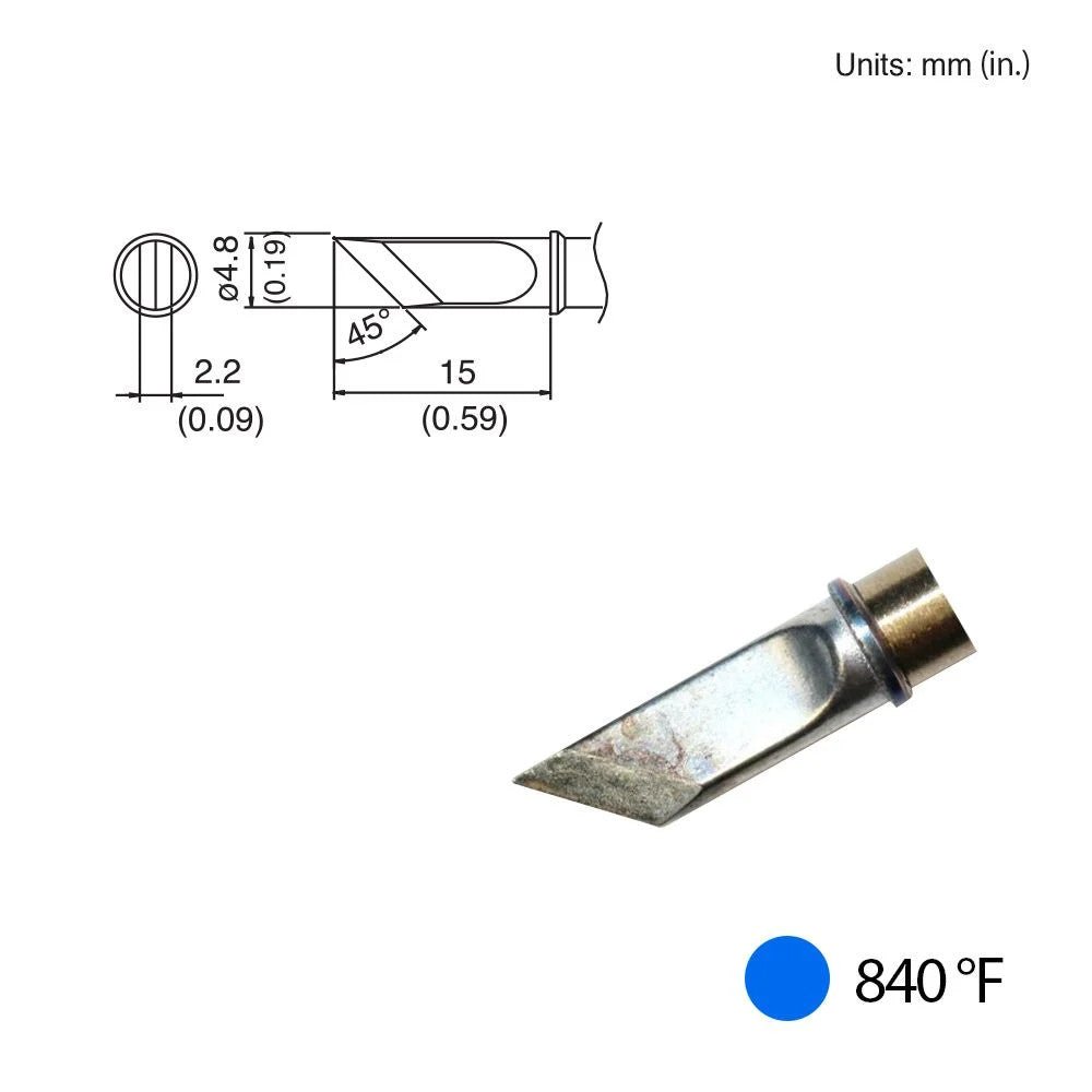 Hakko T31 - 01KU Knife Tip, 840°F / 450°C - KEM - TRON INC.
