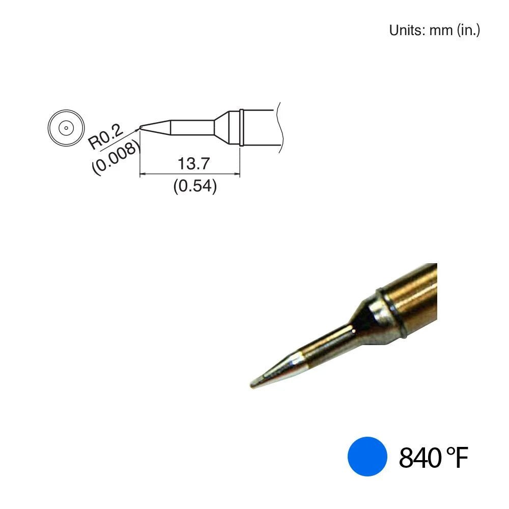 Hakko T31 - 01SBL Conical Tip, 840°F / 450°C - KEM - TRON INC.