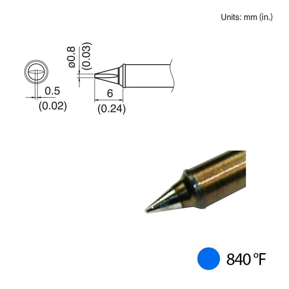 Hakko T31 - 01WD08 Chisel Tip, 840°F / 450°C - KEM - TRON INC.