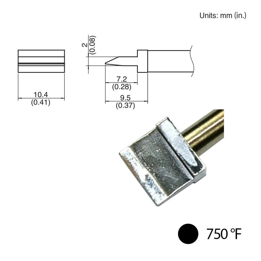 Hakko T31 - 021401 Spatula Blade Tip, 750°F / 400°C - KEM - TRON INC.